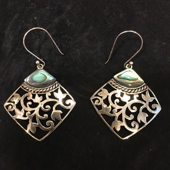 NEW – 100% STERLING SILVER DROP EARRINGS  HANGING LENGTH IS 1 ½” - Picture 3 of 7